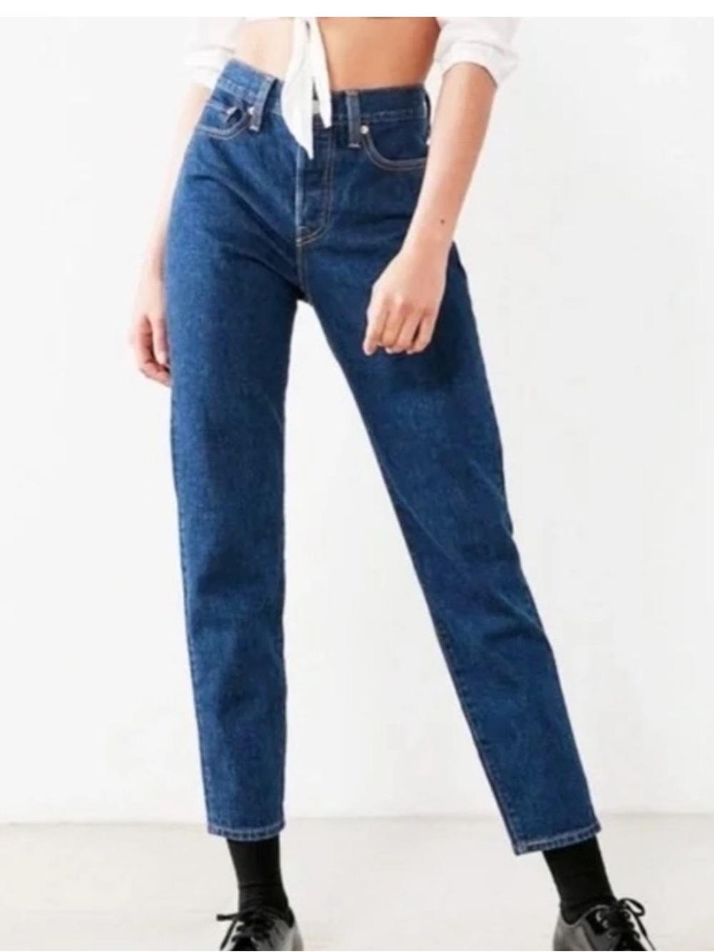 Levi’s Premium Wedgie Jeans Women’s 28 Dark Wash High Rise Straight Leg Denim